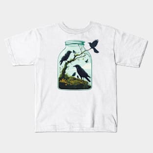 crow terrarium Kids T-Shirt